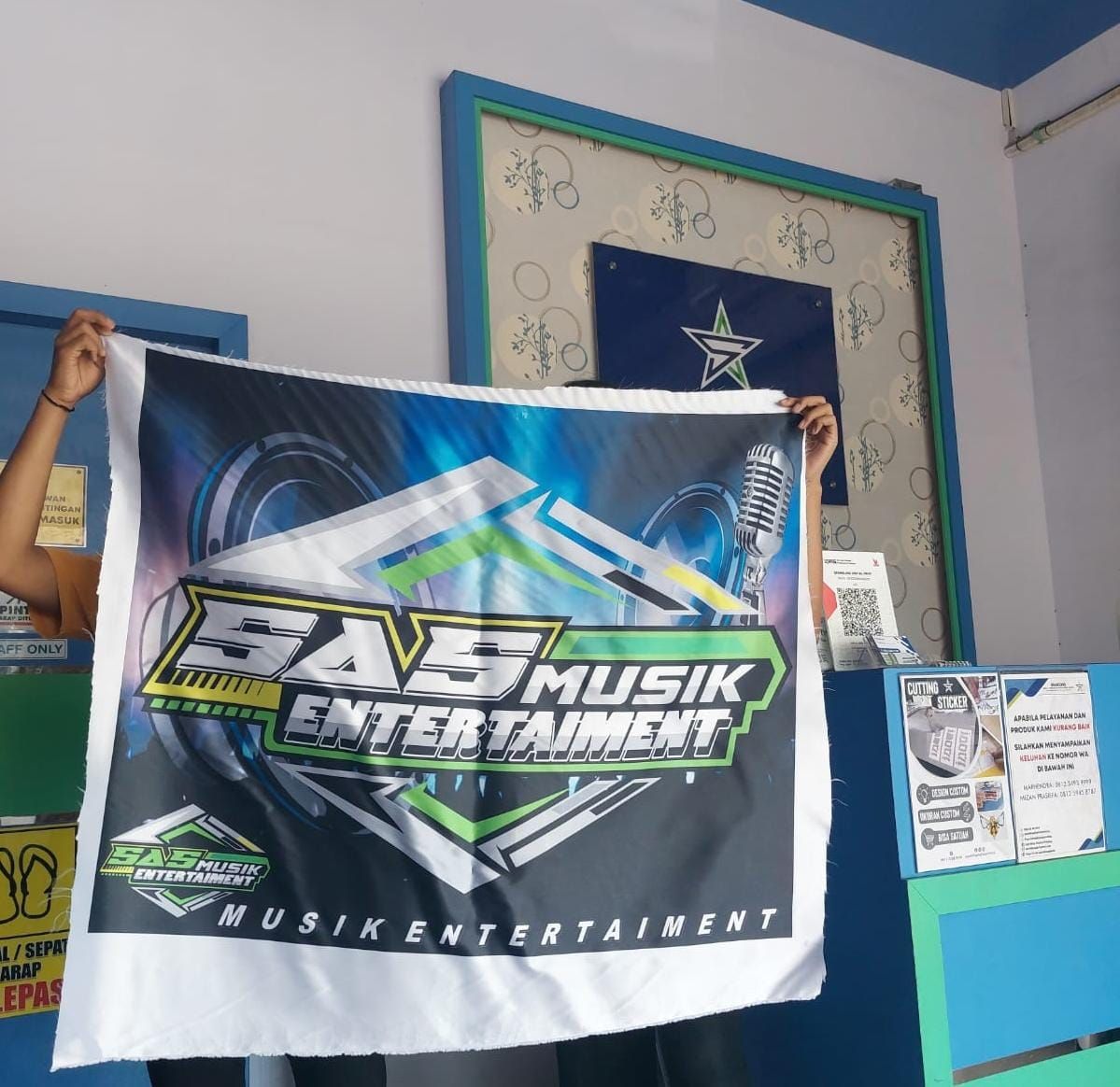 Bendera custom full color hasil cetak Sparkling
