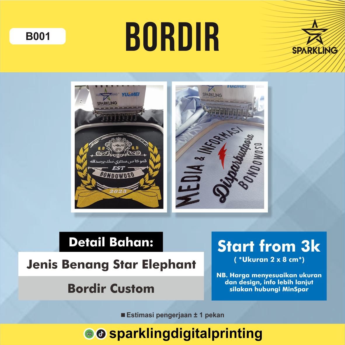 Bordir Komputer, Emblem & Nametag: info produk 2