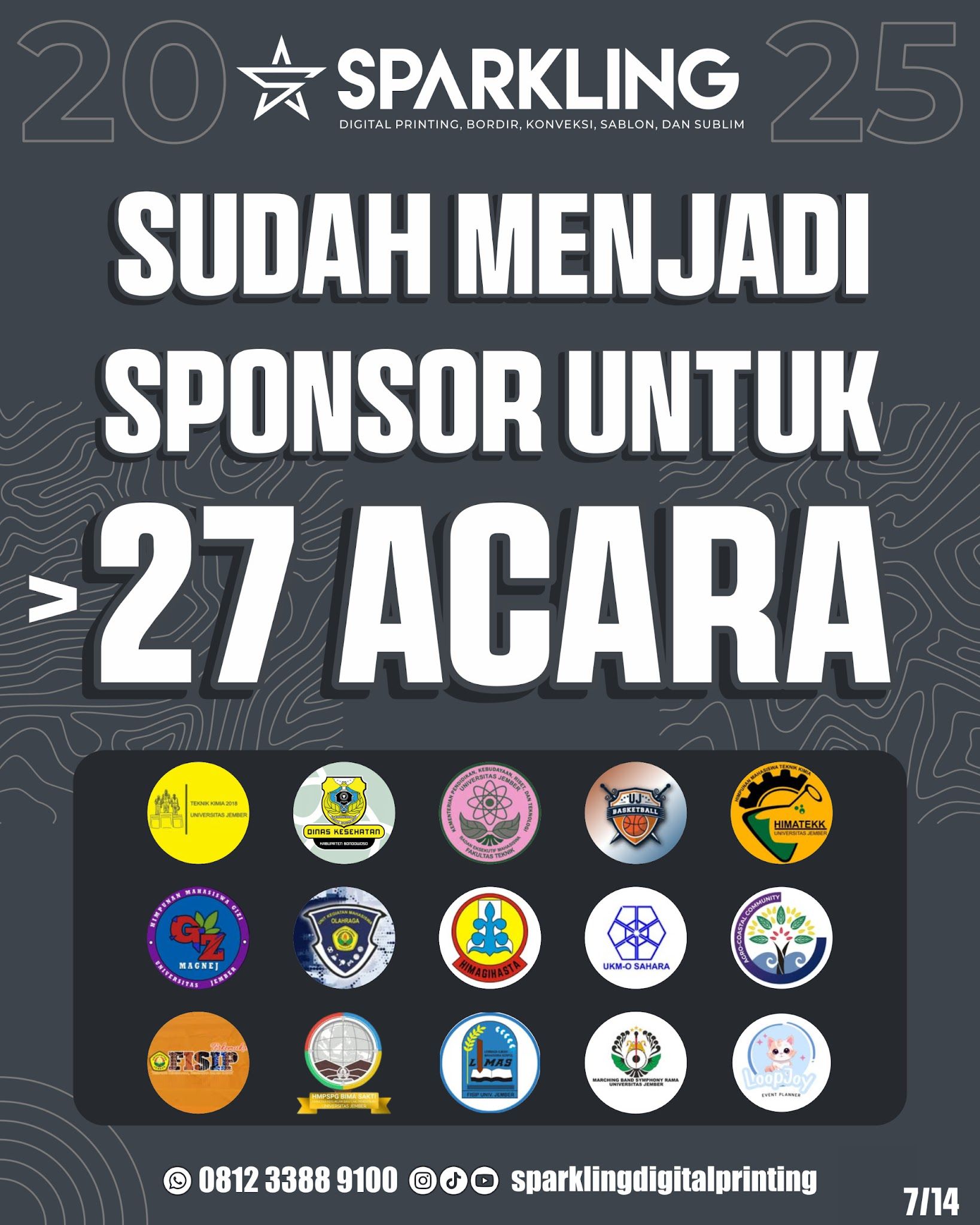 Poster: Sparkling sudah menjadi sponsor untuk lebih dari 27 acara